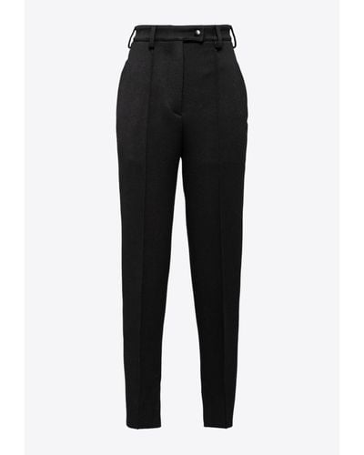 Prada High-Waist Skinny Trousers - Black