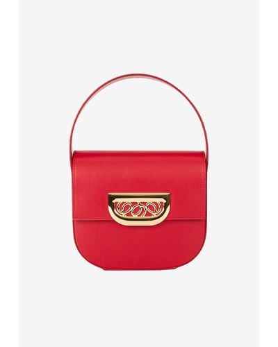 D'Estree Small Martin Top Handle Bag - Red