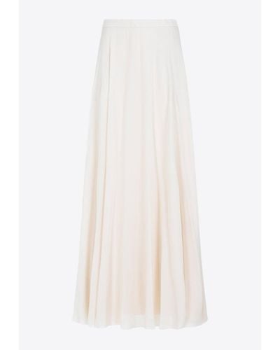 Ralph Lauren Maguire Pleated Maxi Skirt - White