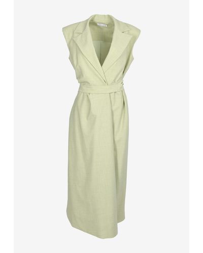 Anna Quan Victoria Tailored Wrap Midi Dress - Green