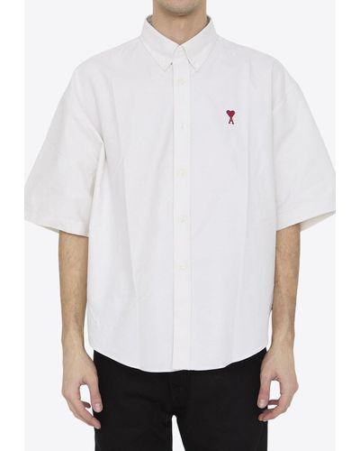 Ami Paris Ami De Coeur Short-Sleeved Shirt - White