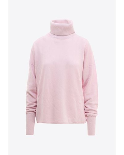 TOOK High-Neck Cashmere Sweater - Pink