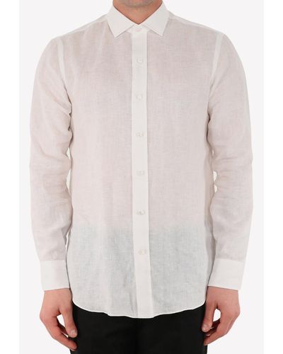 Salvatore Piccolo Long-Sleeve Buttoned Shirt - White