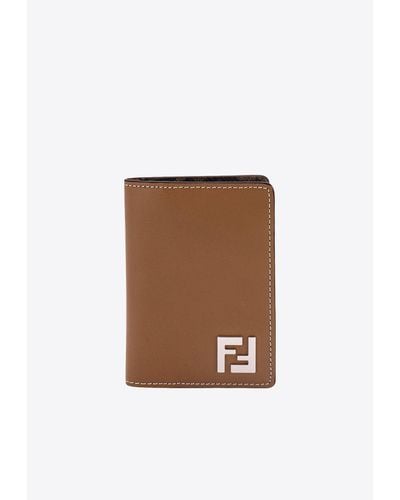 Fendi Ff Squared Bi-Fold Cardholder - White