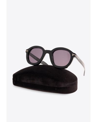 Tom Ford Raffa Round Sunglasses - Grey