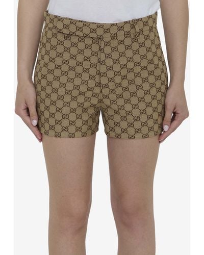 Gucci Gg Pattern Shorts - Green