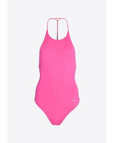 Off-White c/o Virgil Abloh Logo One-Piece Swimsuit - Pink