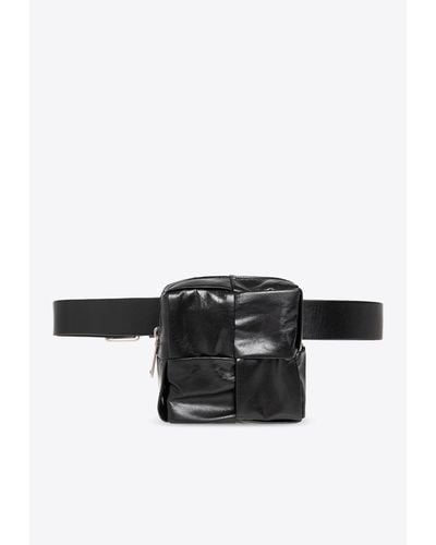 Bottega Veneta Cassette Intreccio Pouch Embellished Belt - Black