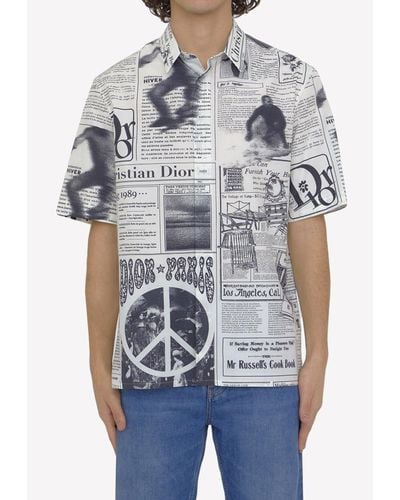 Dior X Erl Short-sleeved Printed Shirt - White