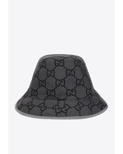 Gucci Gg Monogram Bucket Hat - Black