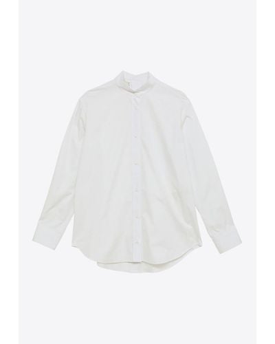 Fendi Long-Sleeved Poplin Shirt - White