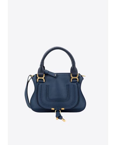Chloé Small Marcie Top Handle Bag - Blue