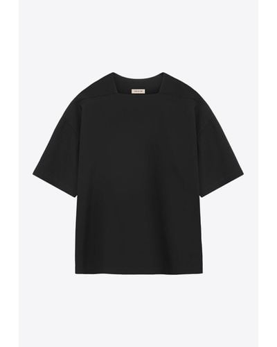 Fear Of God Logo Patch Straight-Neck T-Shirt - Black