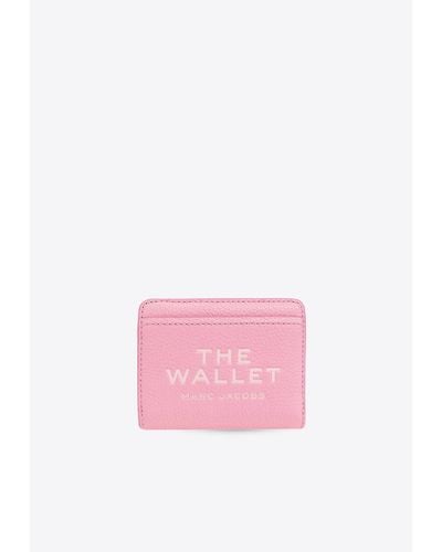 Marc Jacobs The Mini Grained Leather Compact Wallet - Pink