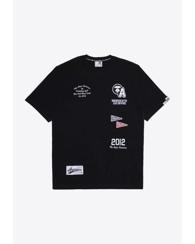 Aape Moonface Graphic Crew Neck T-Shirt - Black