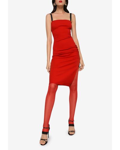 Dolce & Gabbana Sleeveless Knee-Length Dress - Red