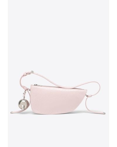 Burberry Mini Shield Leather Shoulder Bag - Pink