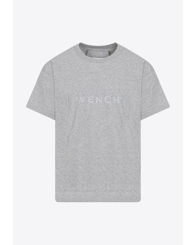 Givenchy Logo Print Short-Sleeved T-Shirt - Gray