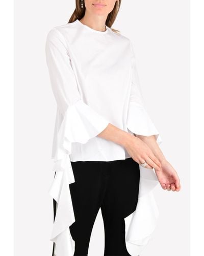 Ellery Emmeline Bell Sleeve Top - White