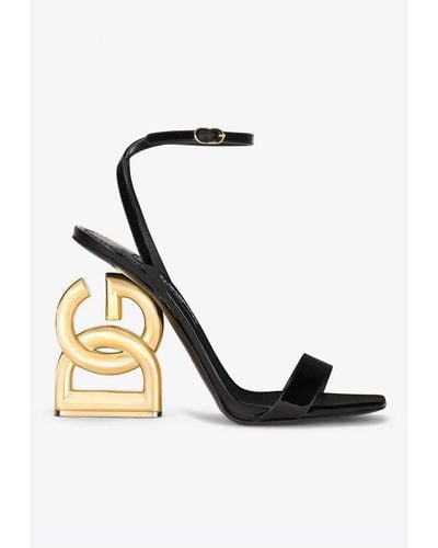 Dolce & Gabbana Dg Pop Patent Sandal - Black
