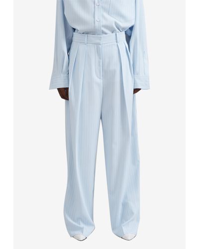 Frankie Shop Tansy Tailored Pleated Pants - Blue