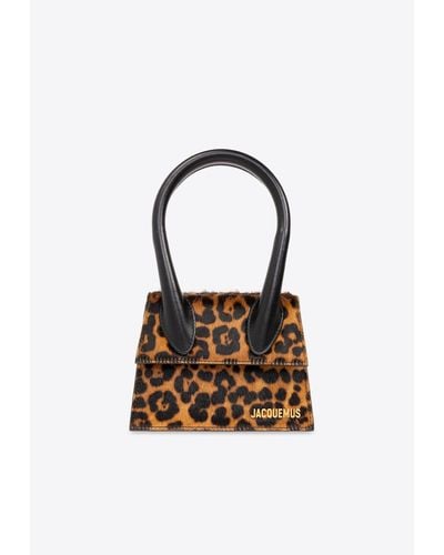 Jacquemus Le Chiquito Moyen Leopard Print Shoulder Bag - Brown