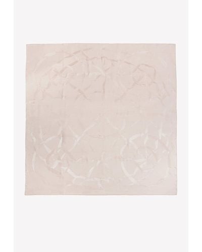 Chloé Patterned Silk Scarf - Natural