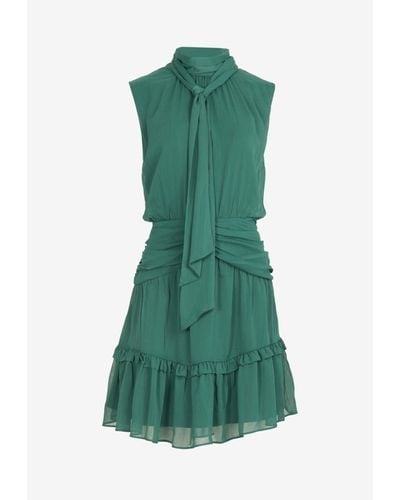 Elliatt Kavala Ruffled Mini Dress - Green