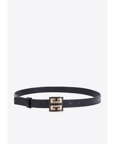 Givenchy 4G-Buckle Leather Belt - White
