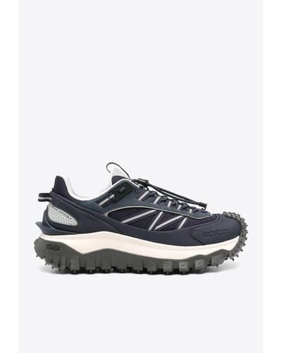 Moncler Trailgrip Paneled Drawstring Sneakers - Blue