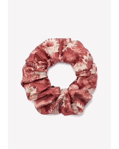 Ganni Floral Scrunchie - Pink