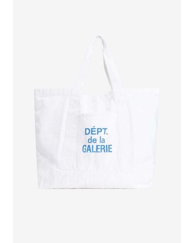 GALLERY DEPT. Logo Canvas Tote Bag - White