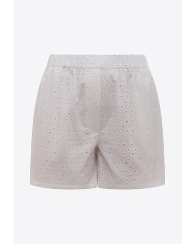 KENZO Broderie Anglaise Mini Shorts - Gray