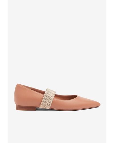 Malone Souliers Melanie Pointed Flats - Pink
