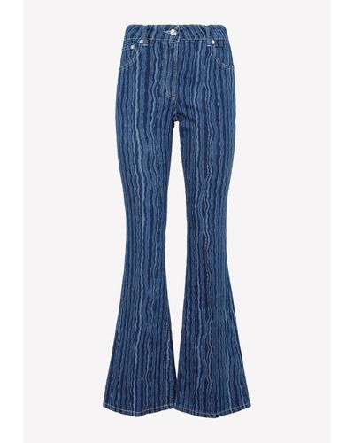 Marni Striped Boot-cut Jeans - Blue