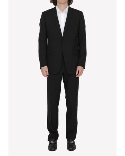 Dior Single-breasted Two-piece Suit In Wool - Black