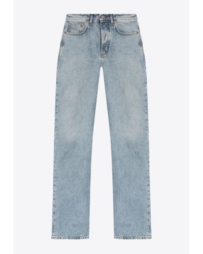 Saint Laurent Basic Straight-Leg Jeans - Blue