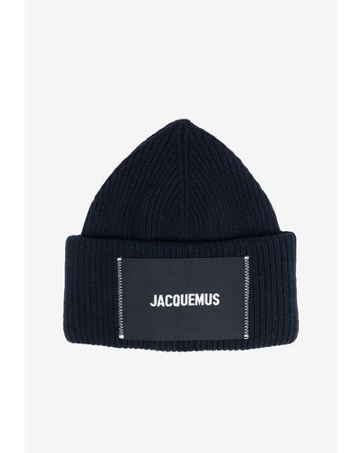Jacquemus Logo-patch Beanie - Blue