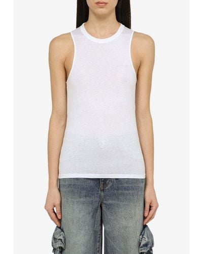 Calvin Klein Knotted-Back Tank Top - White