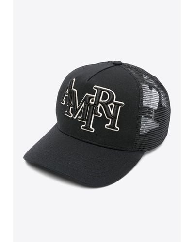 Amiri Logo Embroidered Baseball Cap - Black