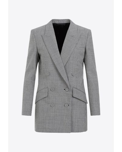 Givenchy Double-Breasted Wool Blazer - Grey