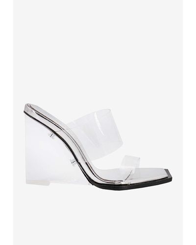 Alexander McQueen 100 Shard Wedge Sandals - White