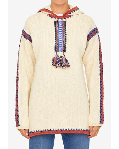 Etro Jacquard Hooded Sweater - Natural