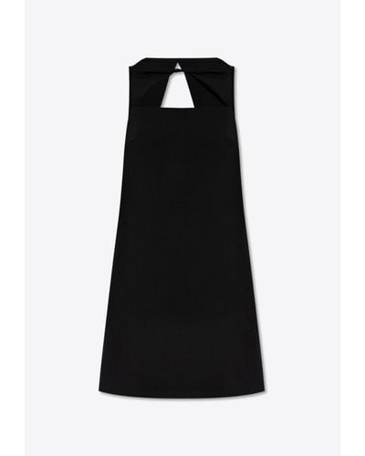 Versace Geometric Cut-Out Mini Dress - Black