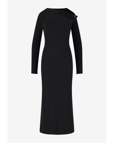 Versace One-Shoulder Midi Dress - Black
