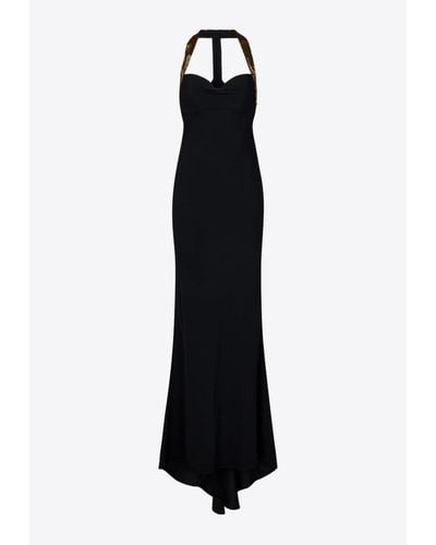 Moschino Sequin-Embellished Maxi Dress - Black