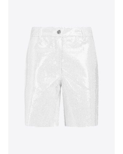 Ermanno Scervino Crystal-Embellished Shorts - White