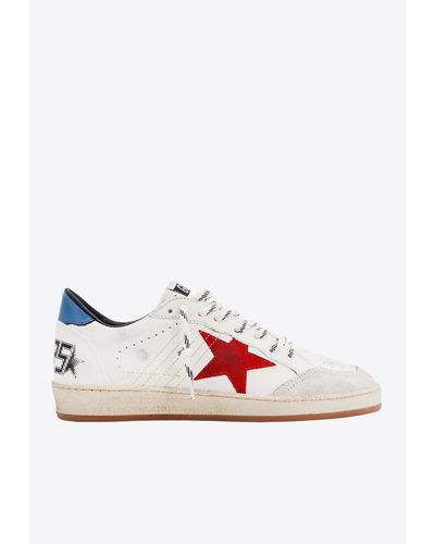 Golden Goose Ball Star Leather Low-Top Sneakers - Pink