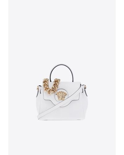 Versace Small La Medusa Shoulder Bag - White