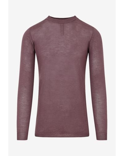 Rick Owens Cashmere Level Sweater - Purple